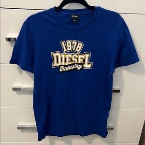 Diesel Royal Blue Tee with Vintage Print